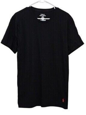 Polo Ralph Lauren Short Sleeve T-shirt Medium New Black Preppy Pony Logo Casual